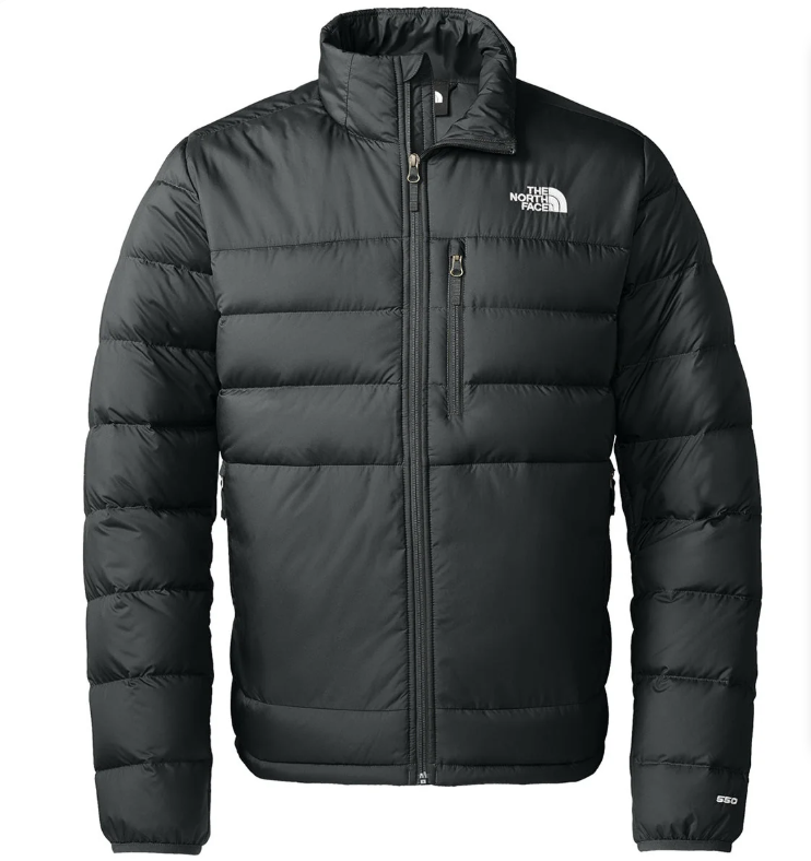 The North Face Black Zip-Chest-Pocket Puffer Jacket