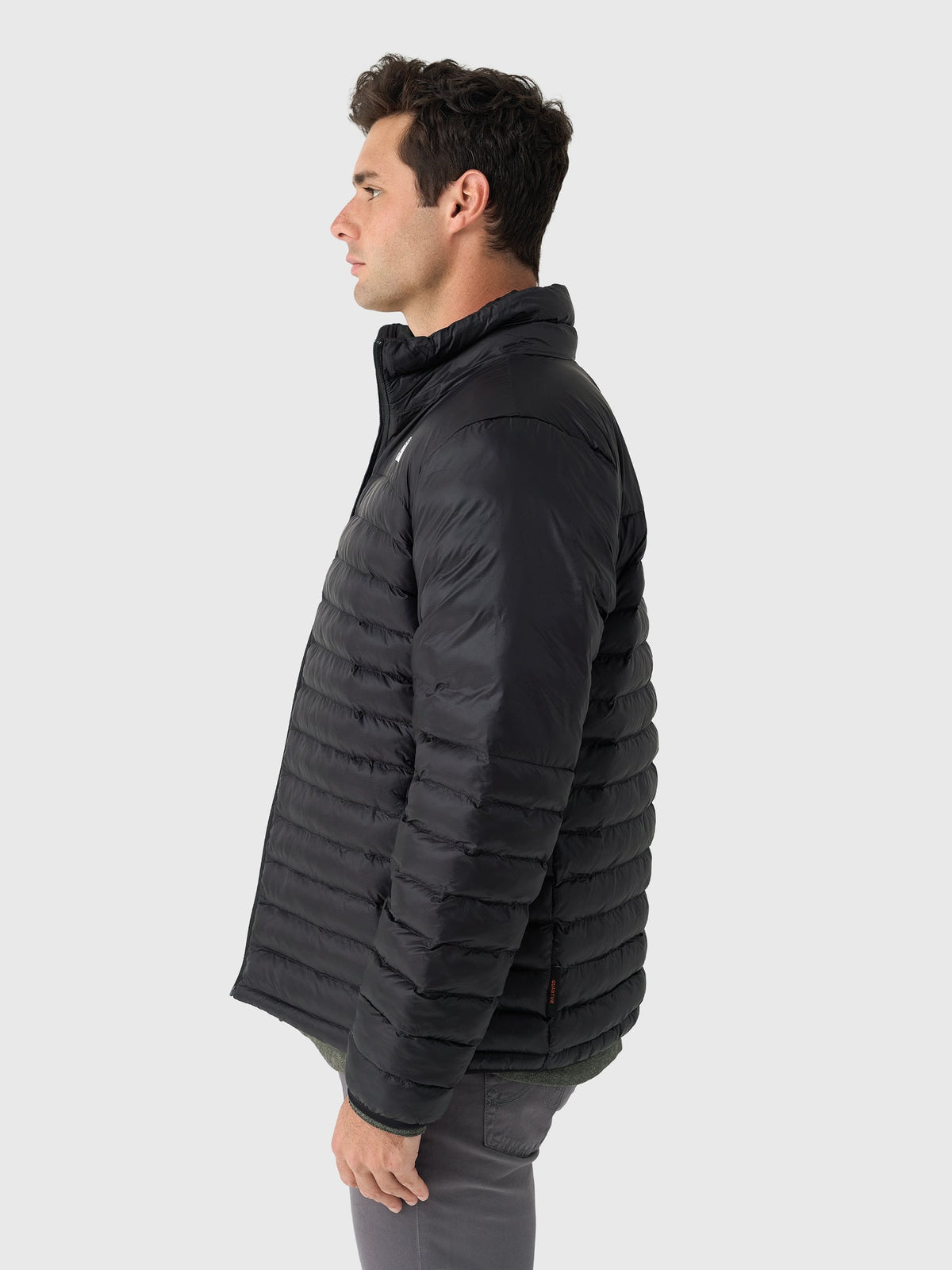 The North Face Black Narrow-Quilt Stand-Collar Puffer Jacket