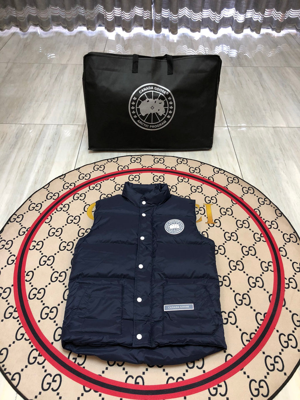 Canada Goose Navy Blue Quilted Puffer Vest