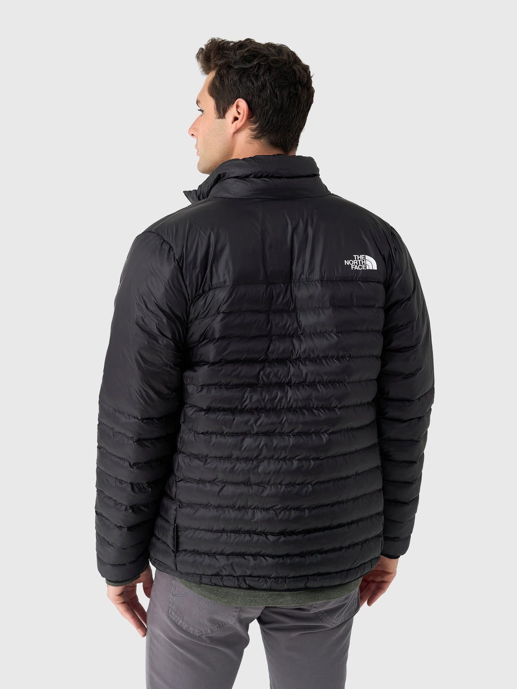 The North Face Black Narrow-Quilt Stand-Collar Puffer Jacket