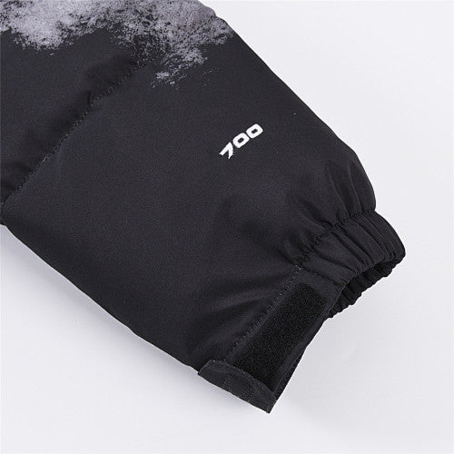 The North Face Black Cloud-Print Stand-Collar Puffer Jacket