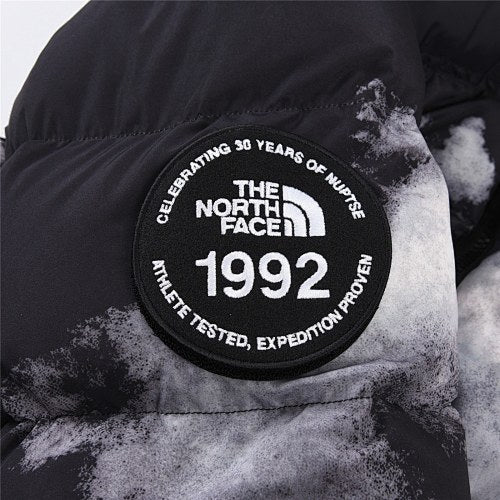 The North Face Black Cloud-Print Stand-Collar Puffer Jacket
