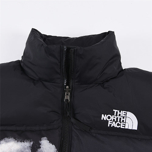 The North Face Black Cloud-Print Stand-Collar Puffer Jacket