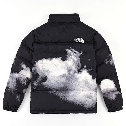 The North Face Black Cloud-Print Stand-Collar Puffer Jacket