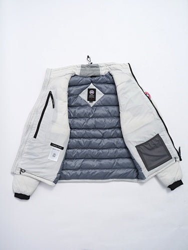 Canada Goose White Stand-Collar Zip-Pocket Jacket