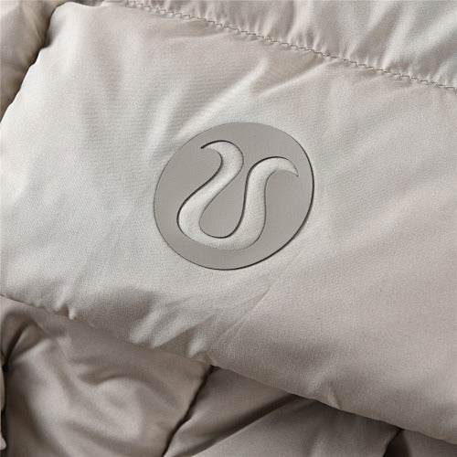 Lululemon Stone Beige Hooded Quilted Puffer Jacket