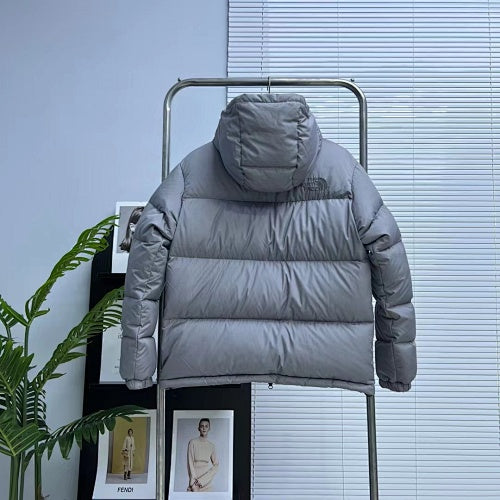 The North Face Steel Gray Hooded Puffer Jacket