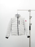 Canada Goose White Stand-Collar Zip-Pocket Jacket
