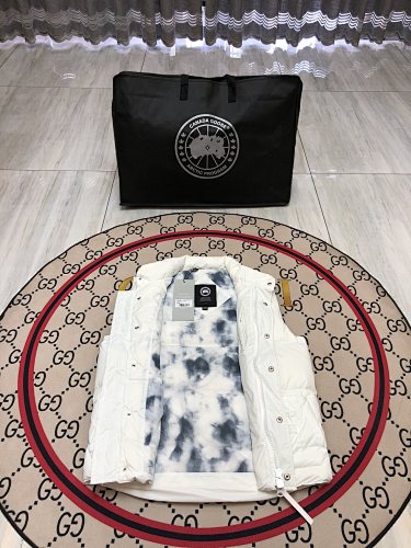 Canada Goose White Quilted Puffer Vest