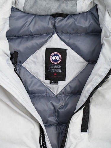 Canada Goose White Stand-Collar Zip-Pocket Jacket