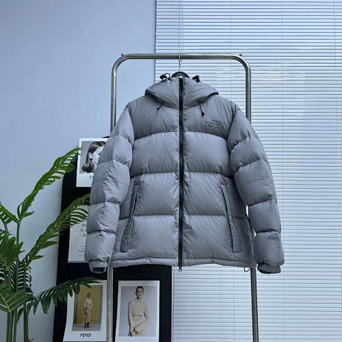 The North Face Steel Gray Hooded Puffer Jacket