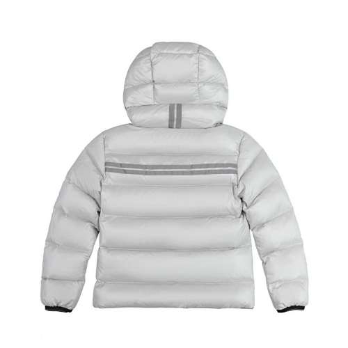 Canada Goose White Stripe-Detail Hooded Puffer Jacket