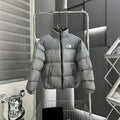 The North Face Gray Stand-Collar Quilted Puffer Jacket