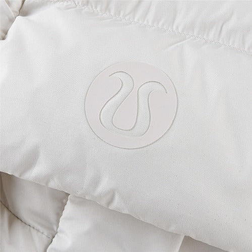 Lululemon Ivory White Hooded Quilted Puffer Jacket