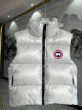 Canada Goose Silver Gray Glossy Quilted Puffer Vest