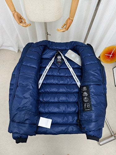 Canada Goose Navy Blue Quilted Stand-Collar Jacket