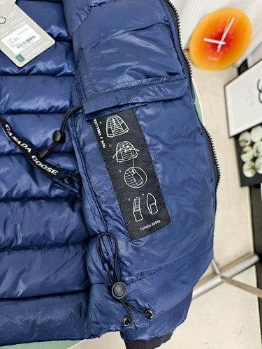 Canada Goose Navy Blue Quilted Stand-Collar Jacket