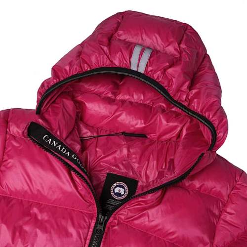 Canada Goose Hot Pink Stripe-Detail Hooded Puffer Jacket