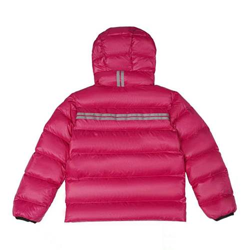 Canada Goose Hot Pink Stripe-Detail Hooded Puffer Jacket