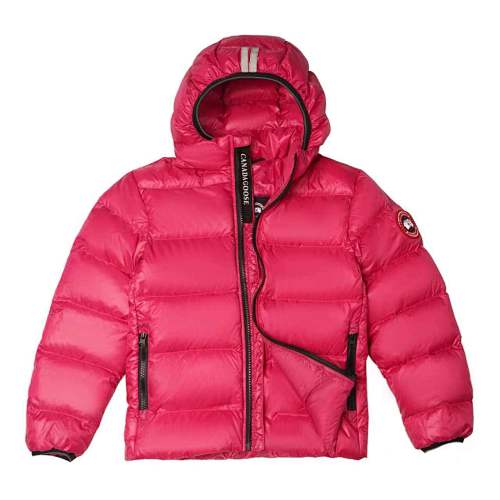 Canada Goose Hot Pink Stripe-Detail Hooded Puffer Jacket