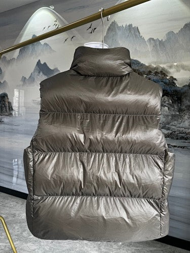 Canada Goose Taupe Glossy Quilted Puffer Vest