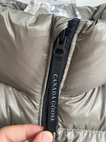 Canada Goose Taupe Glossy Quilted Puffer Vest
