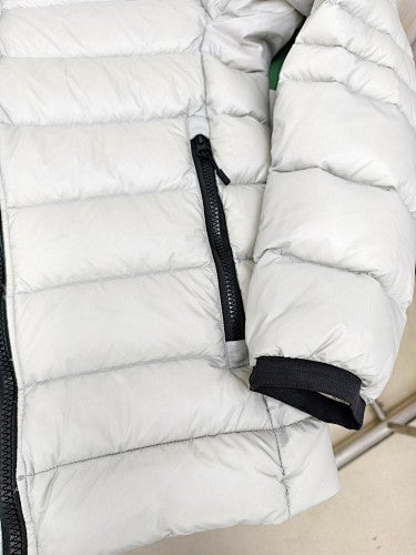 Canada Goose Silver White Quilted Stand-Collar Jacket
