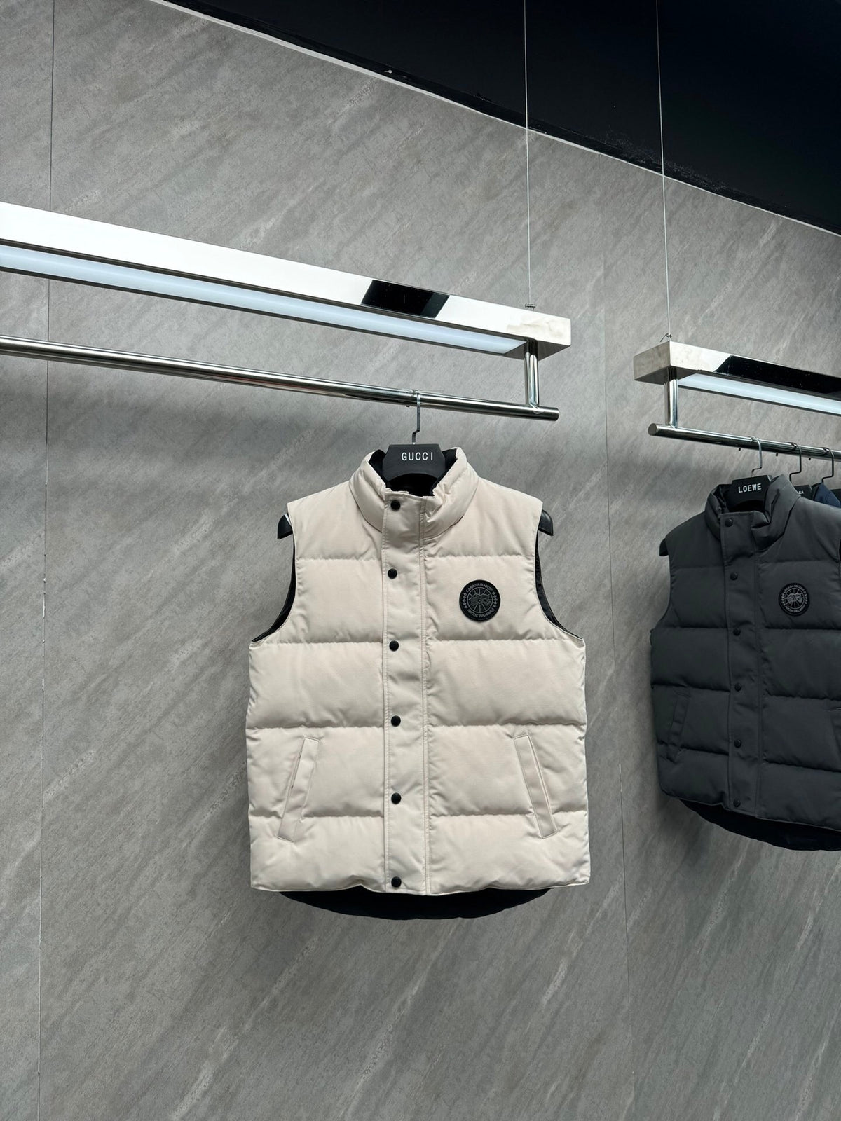 Canada Goose Ivory Matte Quilted Puffer Vest