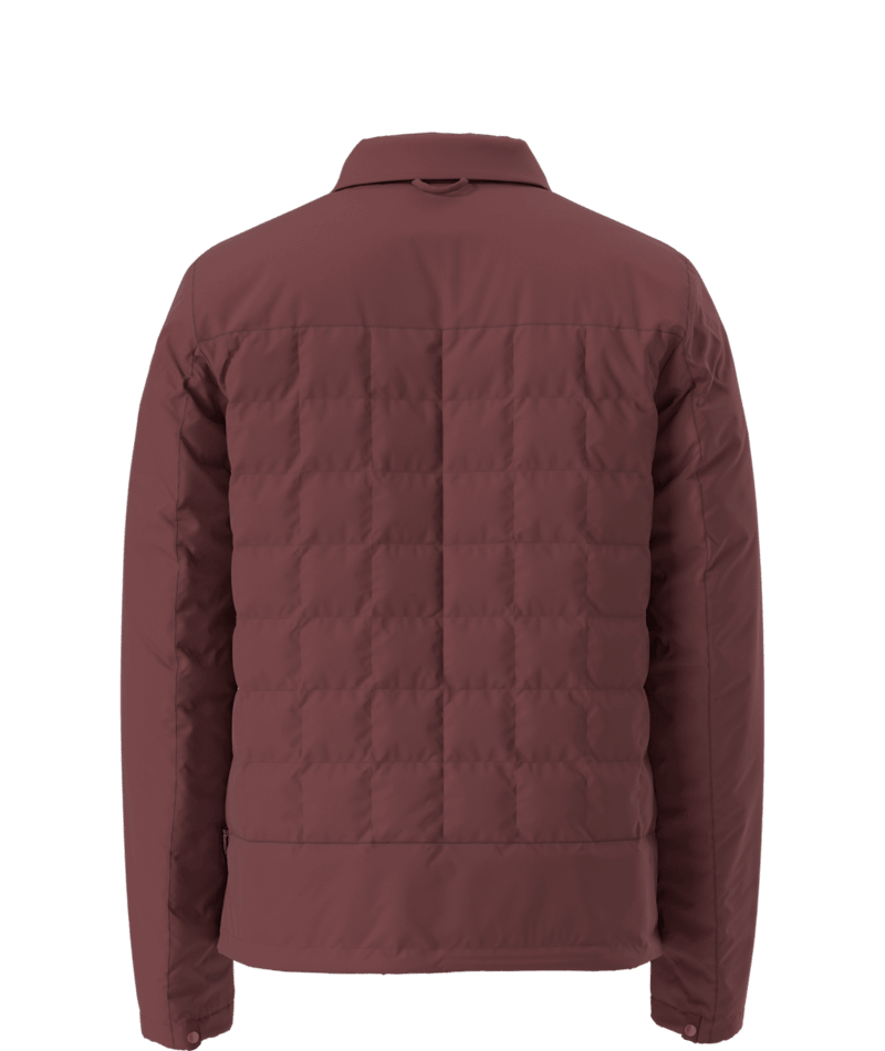 The North Face Burgundy Hooded Jacket with Quilted Layer