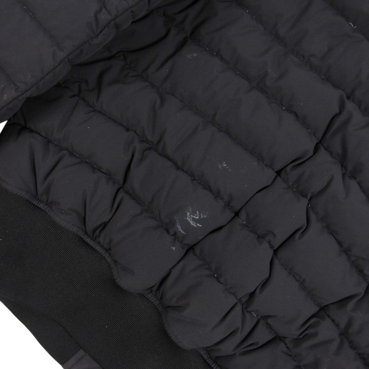 Moncler Black Distressed Quilted Bomber Jacket