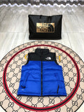 The North Face Royal Blue and Black Colorblock Puffer Vest
