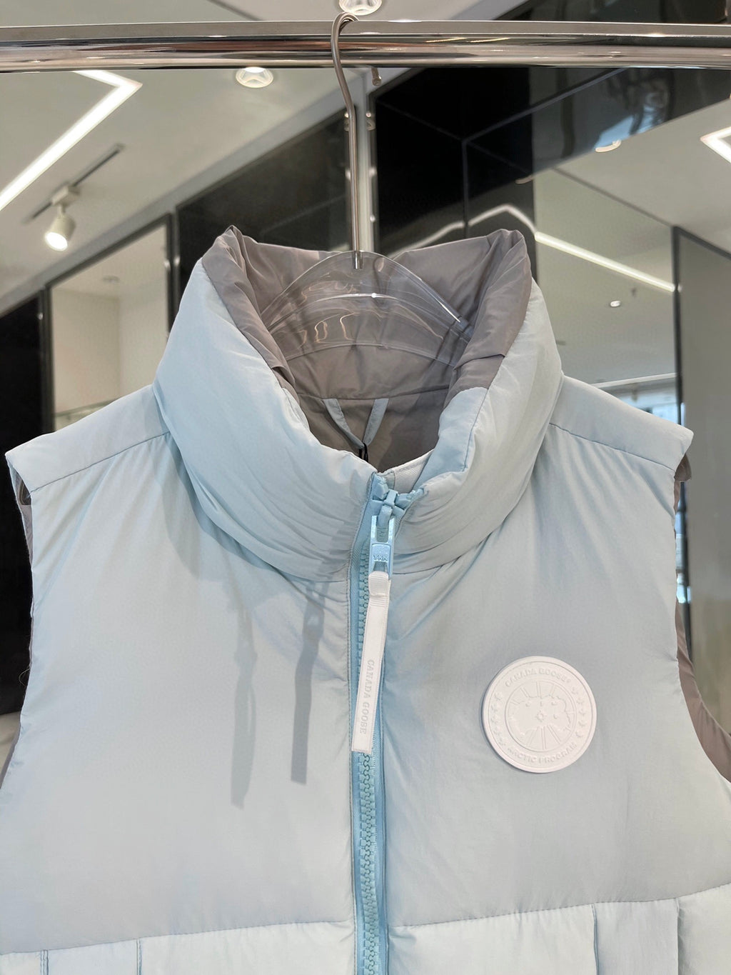 Canada Goose Ice Blue Tonal Logo Puffer Vest