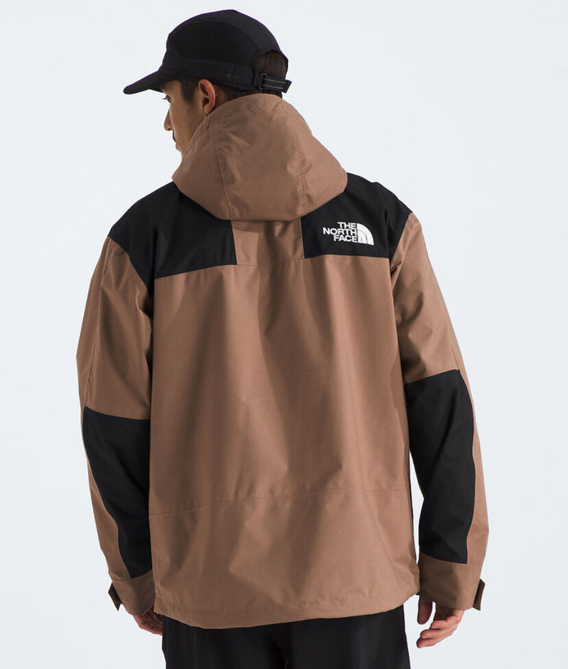 The North Face Tan and Black Colorblock Hooded Jacket