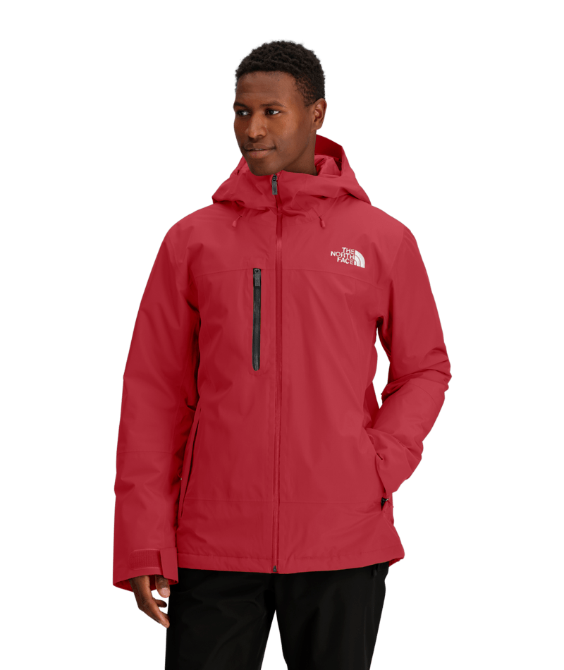 The North Face Red Hooded Zip-Chest-Pocket Jacket