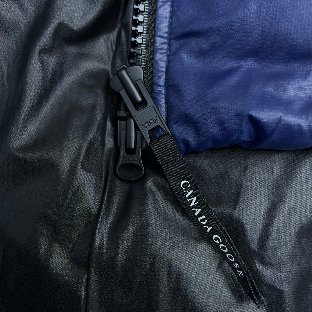 Canada Goose Navy Blue Glossy Hooded Puffer Jacket