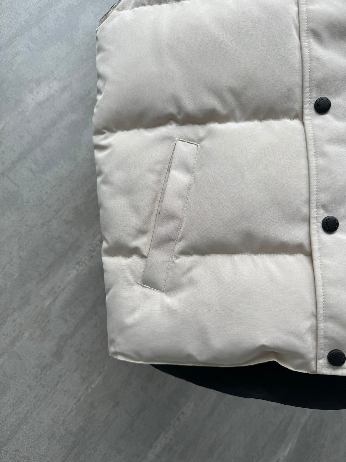 Canada Goose Ivory Matte Quilted Puffer Vest