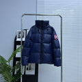 Canada Goose Navy Blue Glossy Hooded Puffer Jacket