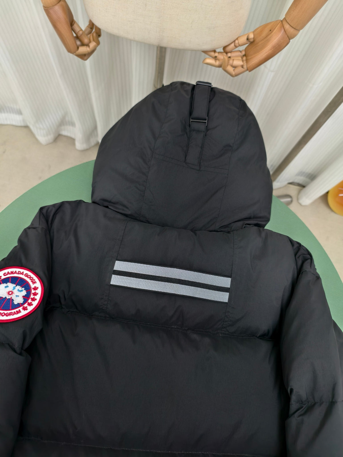 Canada Goose Black Matte Hooded Puffer Jacket