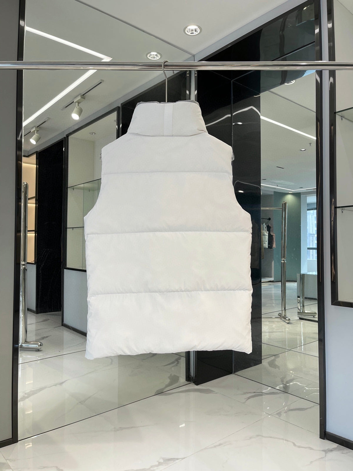 Canada Goose White Tonal Badge Quilted Puffer Vest