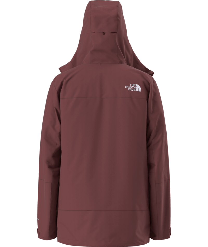 The North Face Burgundy Hooded Jacket with Quilted Layer
