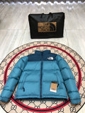 The North Face Teal Blue Colorblock Puffer Jacket