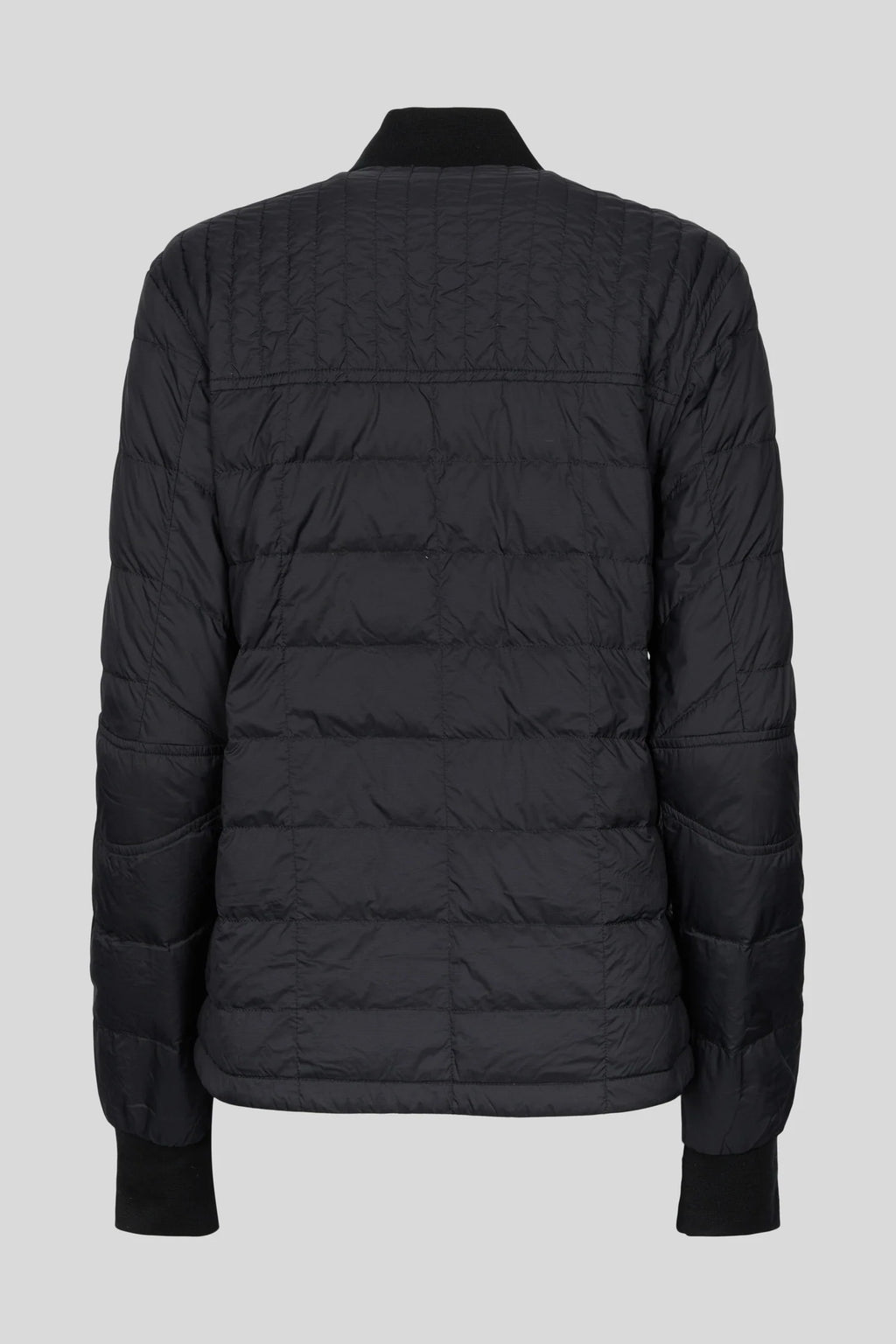 Canada Goose Black Mixed-Quilt Zip-Up Bomber Jacket