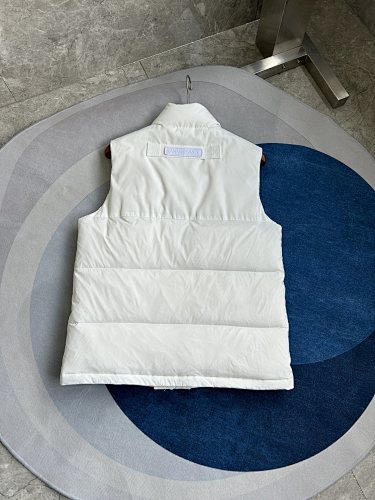Canada Goose White Tonal Logo Puffer Vest