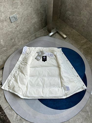 Canada Goose White Tonal Logo Puffer Vest