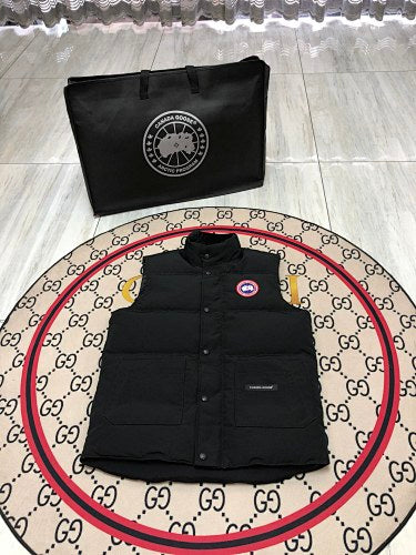 Canada Goose Black Quilted Logo Patch Puffer Vest
