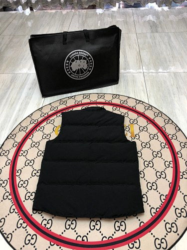 Canada Goose Black Quilted Logo Patch Puffer Vest