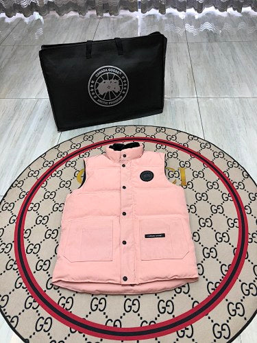 Canada Goose Blush Pink Black Badge Puffer Vest