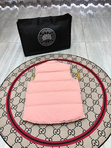 Canada Goose Blush Pink Black Badge Puffer Vest