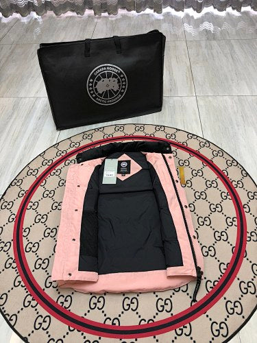 Canada Goose Blush Pink Black Badge Puffer Vest