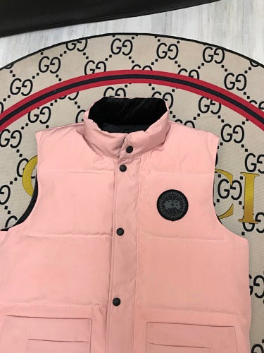 Canada Goose Blush Pink Black Badge Puffer Vest
